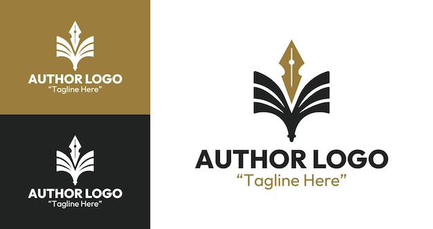 Colección de logotipos de autores modernos para publicaciones y proyectos creativos