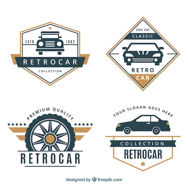 Colección de logotipos de autos antiguos
