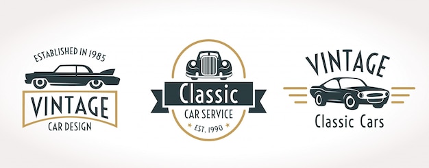 Colección de logotipos de autos antiguos