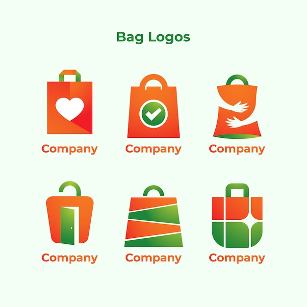 Colección de logotipos de bolsas de la empresa