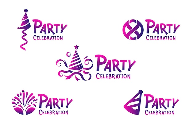 Colección de logotipos de celebraciones de fiestas