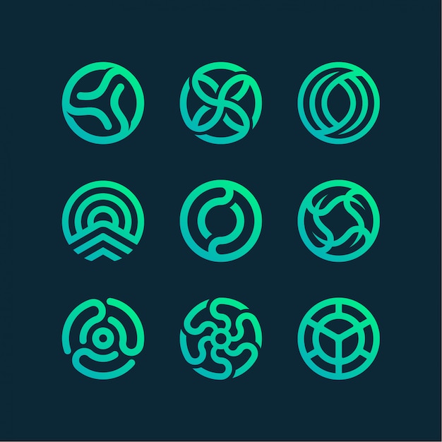 Colección de logotipos de círculo