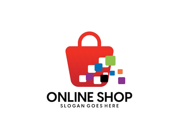 Colección de logotipos de comercio electrónico degradados