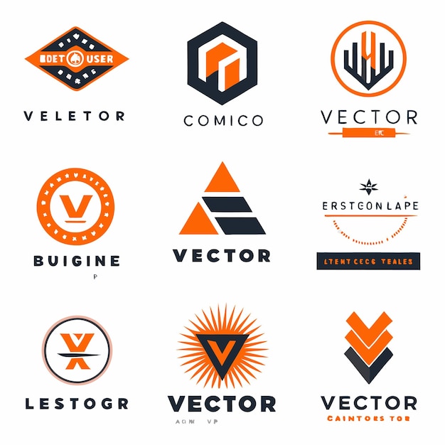 una colección de logotipos para una compañía llamada Verizon