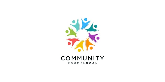 Colección de logotipos comunitarios con concepto creativo Premium Vector parte 4