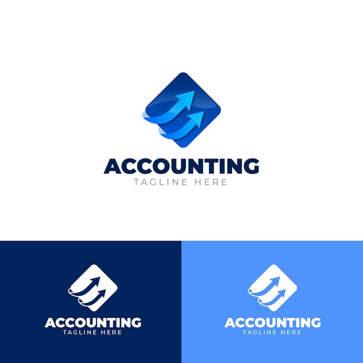 Vector colección de logotipos de contabilidad empresarial