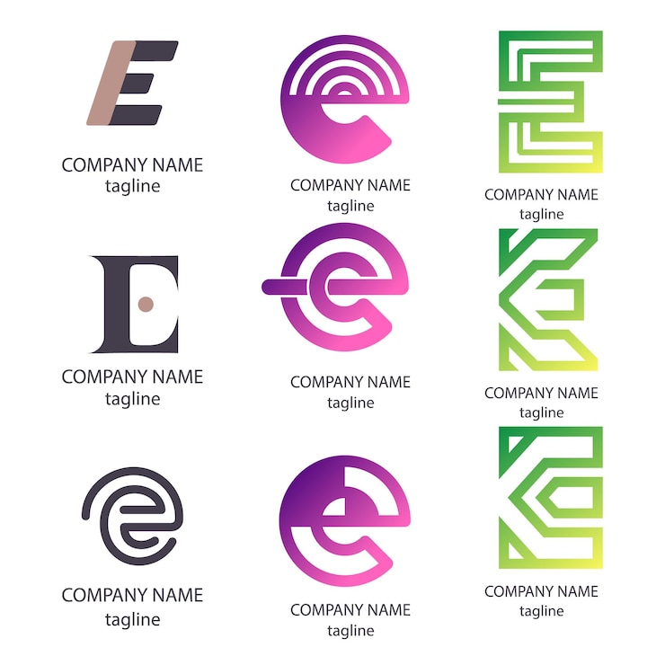 Vector colección de logotipos de creative gradient e