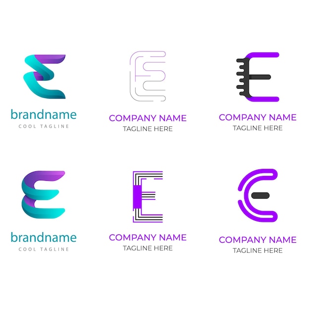 Colección de logotipos de Creative Gradient E