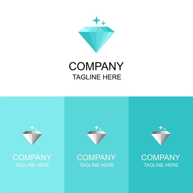colección de logotipos de diamantes de lujo y minimalista