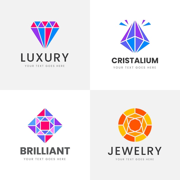 Colección de logotipos de diamantes