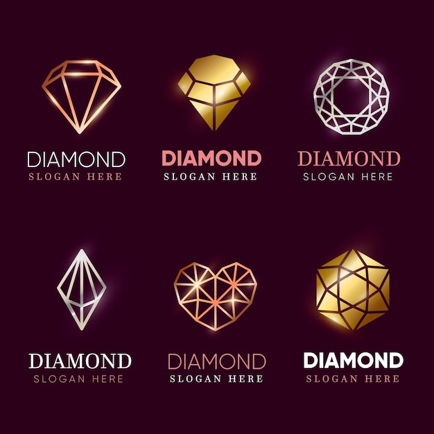 Colección de logotipos de diamantes