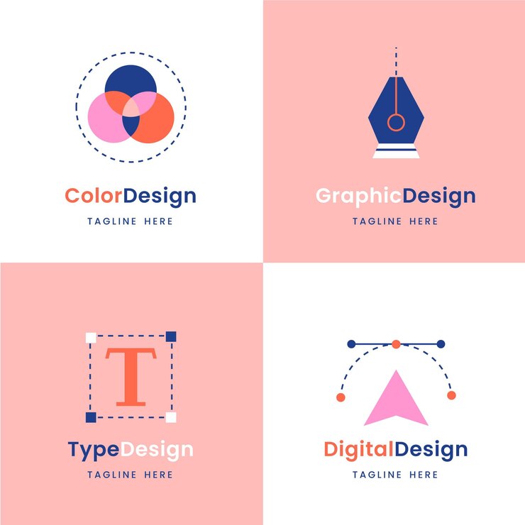 Vector colección de logotipos de diseñadores gráficos