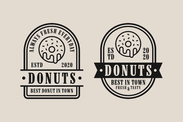 Colección de logotipos de donas