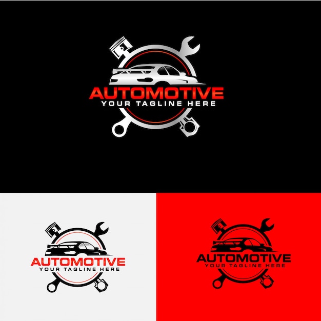 Vector colección de logotipos de empresas de servicios de automóviles