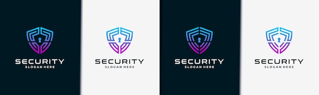 Colección de logotipos de escudo creativo para seguridad