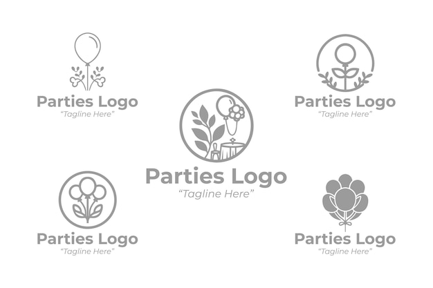 Colección de logotipos de las fiestas
