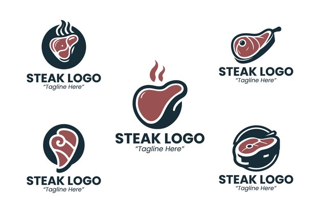 Colección de logotipos de filetes