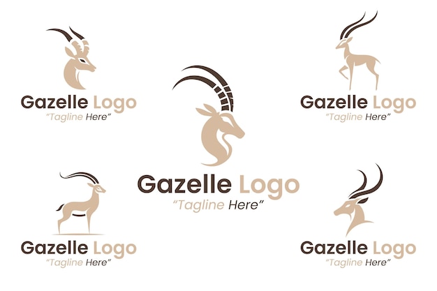 Colección de logotipos de las gacelas