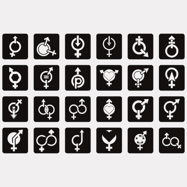 colección de logotipos de género
