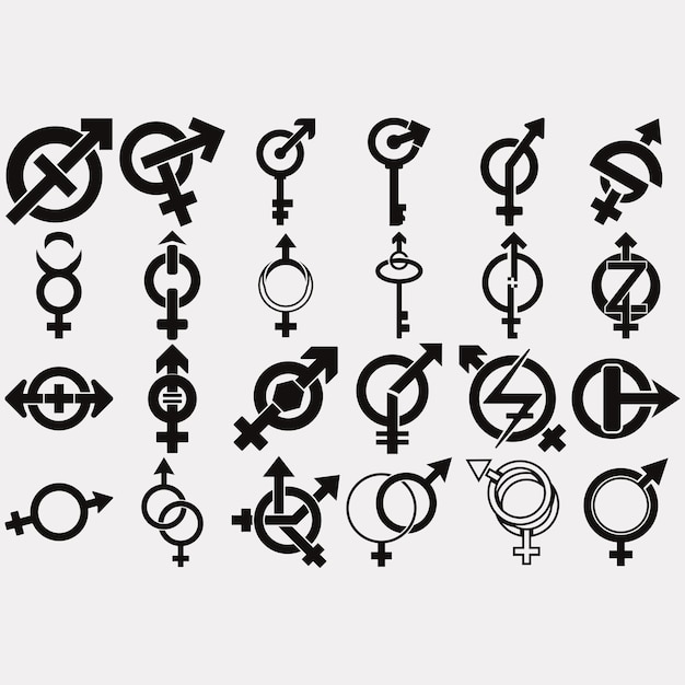 colección de logotipos de género