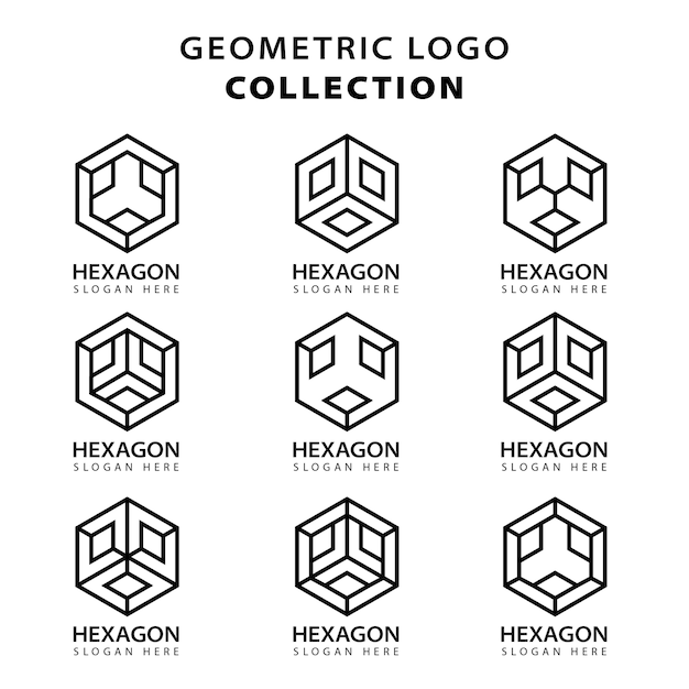 Colección de logotipos geométricos