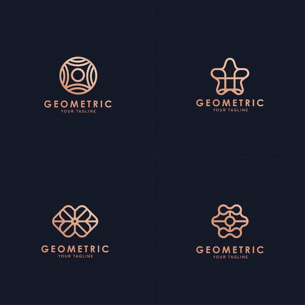 Colección de logotipos geométricos.