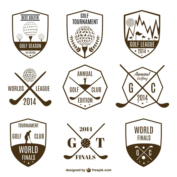 Vector colección de logotipos de golf vintage