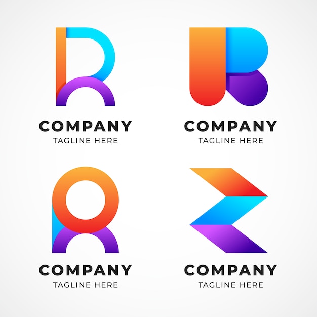 Colección de logotipos de Gradient r