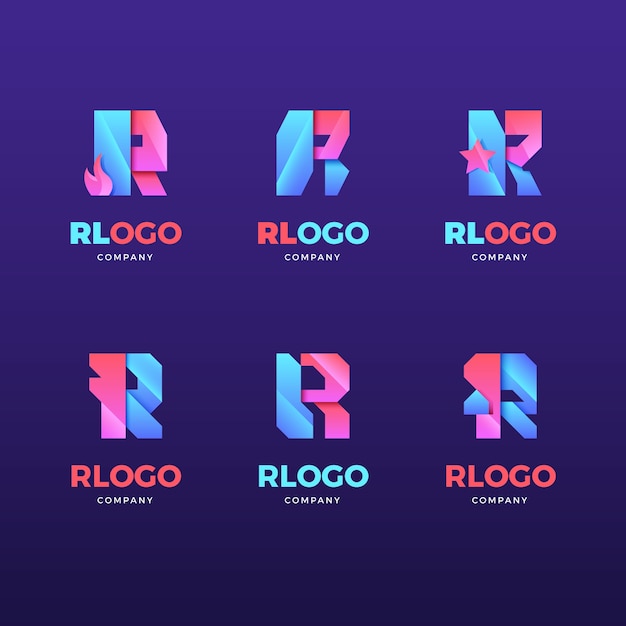 Colección de logotipos de Gradient r