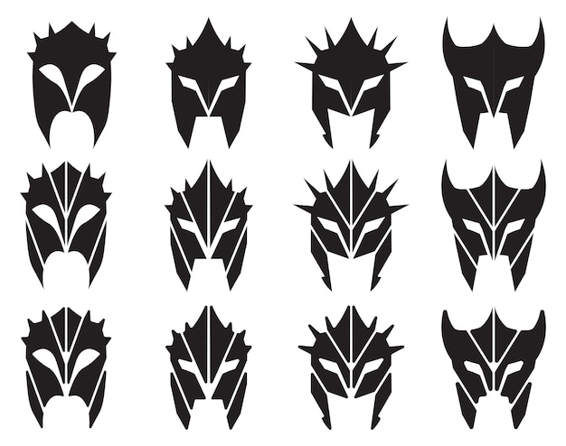 Colección de logotipos de guerreros y caballeros