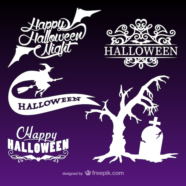 Colección de logotipos de Halloween