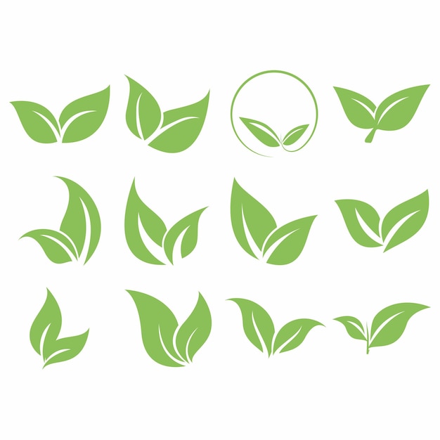 Colección de logotipos de hojas