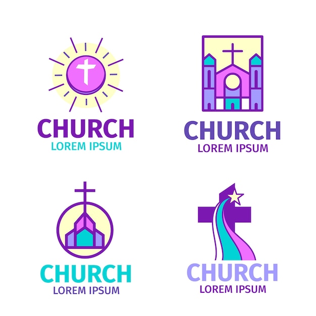 Colección de logotipos de la iglesia