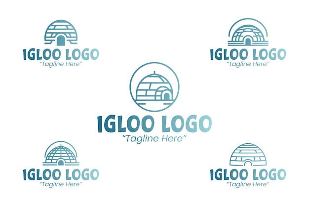 Colección de logotipos de iglú