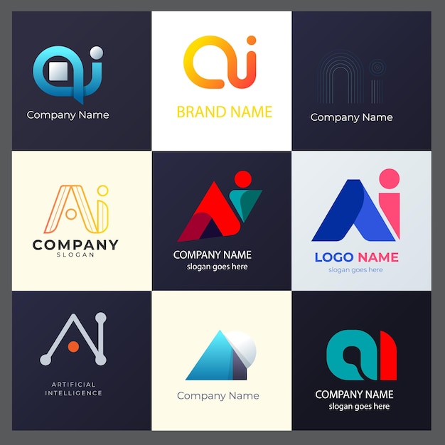una colección de logotipos, incluido uno que dice "corporativa"