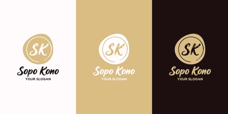 Vector colección de logotipos iniciales de sk, inspiración de logotipos