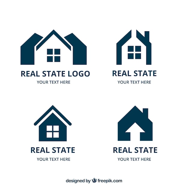 Vector colección de logotipos de inmobiliaria