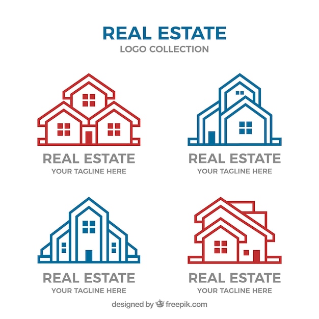 Colección de logotipos inmobiliarios