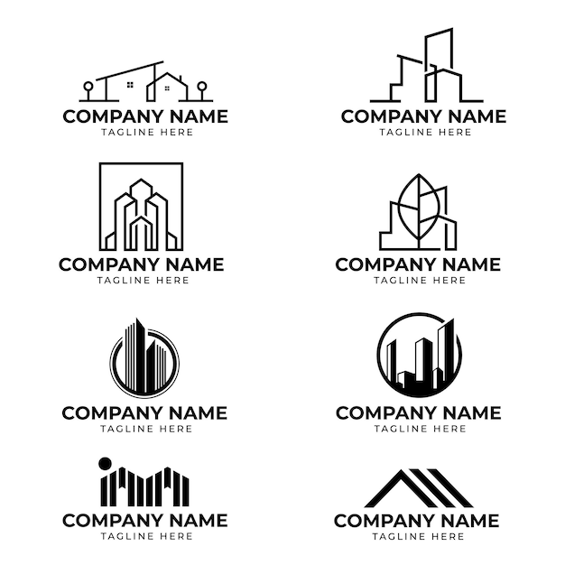 Colección de logotipos inmobiliarios