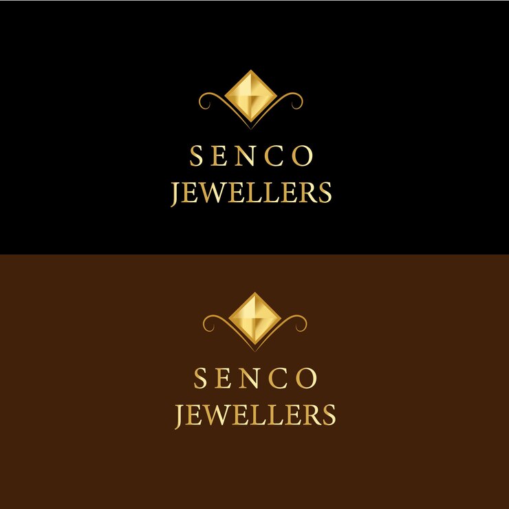Colección de logotipos de joyas de diseño plano lineal