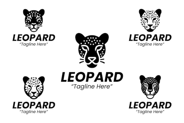 Colección de logotipos de leopardo Silhoutte