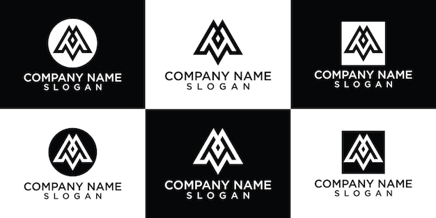 colección de logotipos letra m gratis