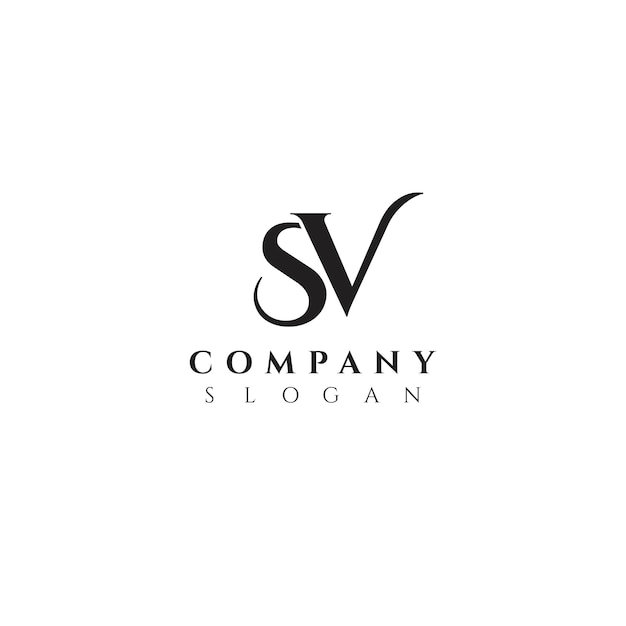 Colección de logotipos de letra s y plantilla de diseño de logotipo inicial de sv