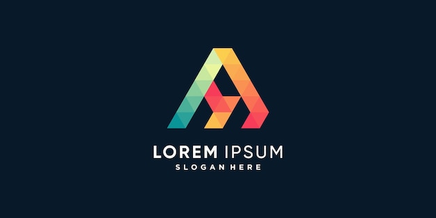 Colección de logotipos de letras creativas con la inicial A Premium Vector parte 4