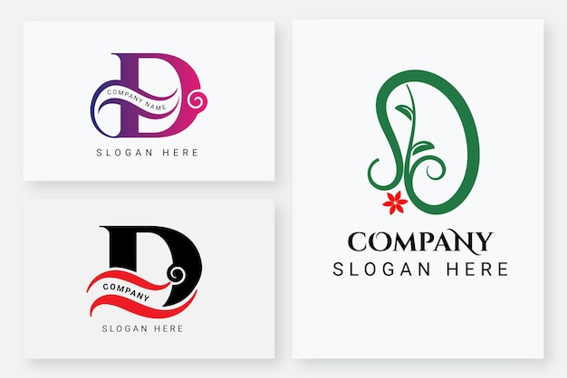 Colección de logotipos de letras D