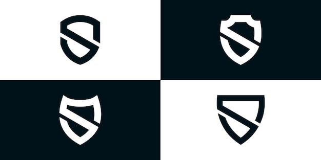 Colección de logotipos de letras y escudos Premium Vector