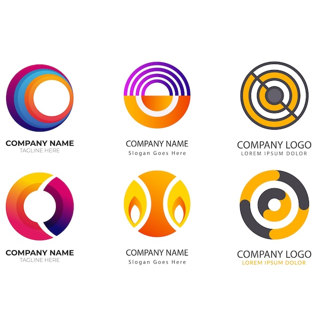 Colección de logotipos de las letras O Premium Vector