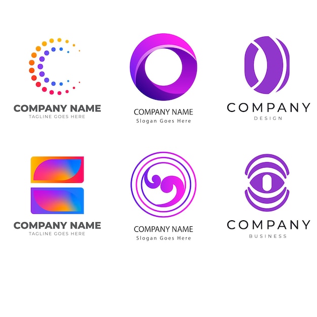 Colección de logotipos de las letras O Premium Vector