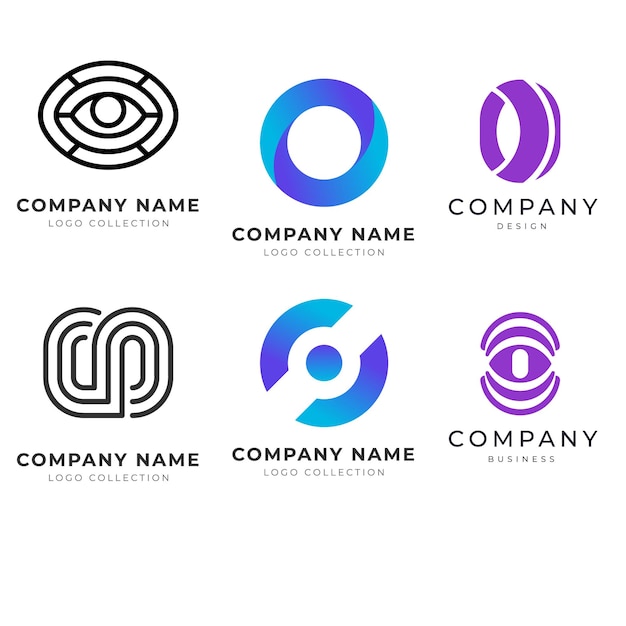 Colección de logotipos de las letras O Premium Vector