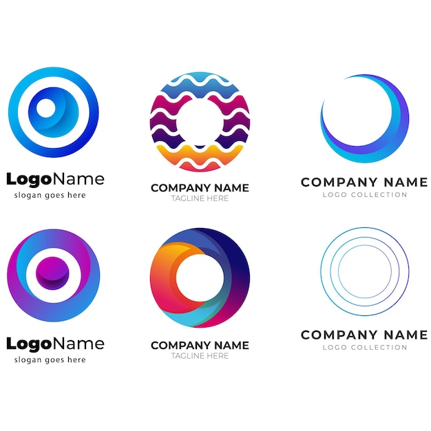 Colección de logotipos de las letras O Premium Vector